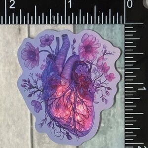 🌀10/$10🌀 Moonlit Purple Gothic Skull Reusable Waterproof Vinyl Sticker Decal